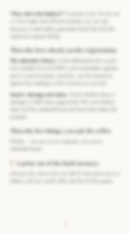 A page of the BMW 6 Series E63 guide on a phone